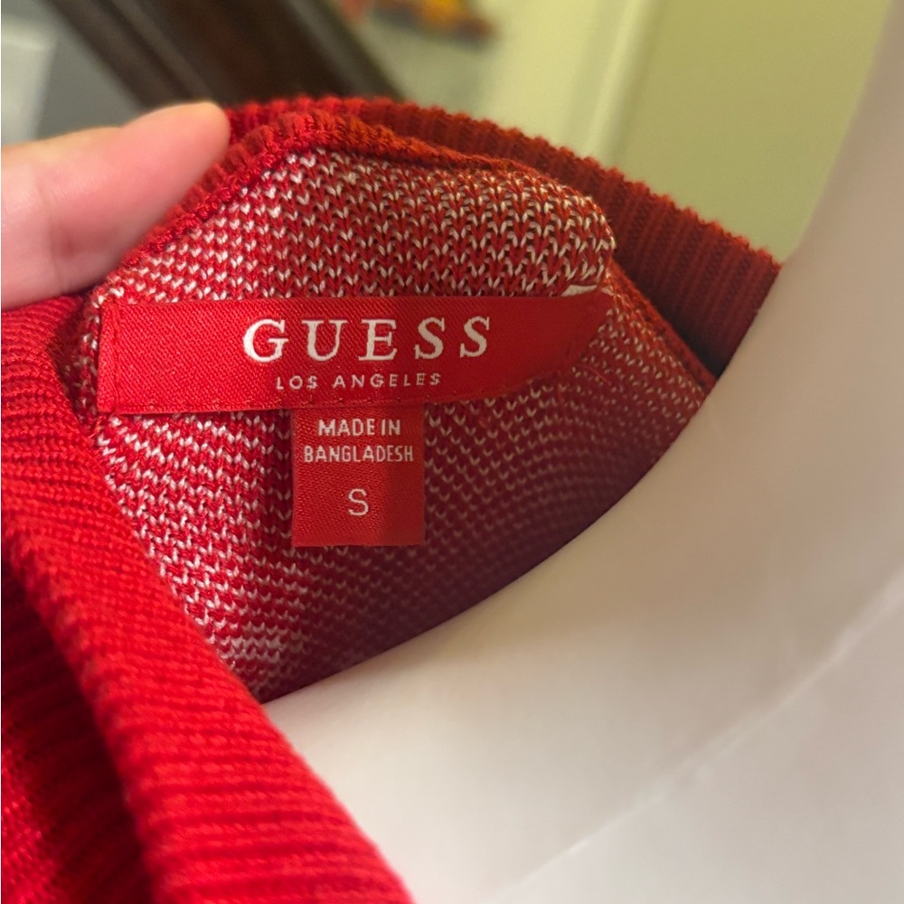 Guess Vibrant Red Knit Top